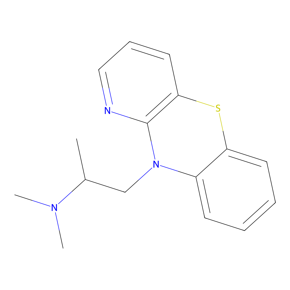 Isothipendyl molecular structure, CAS 482-15-5