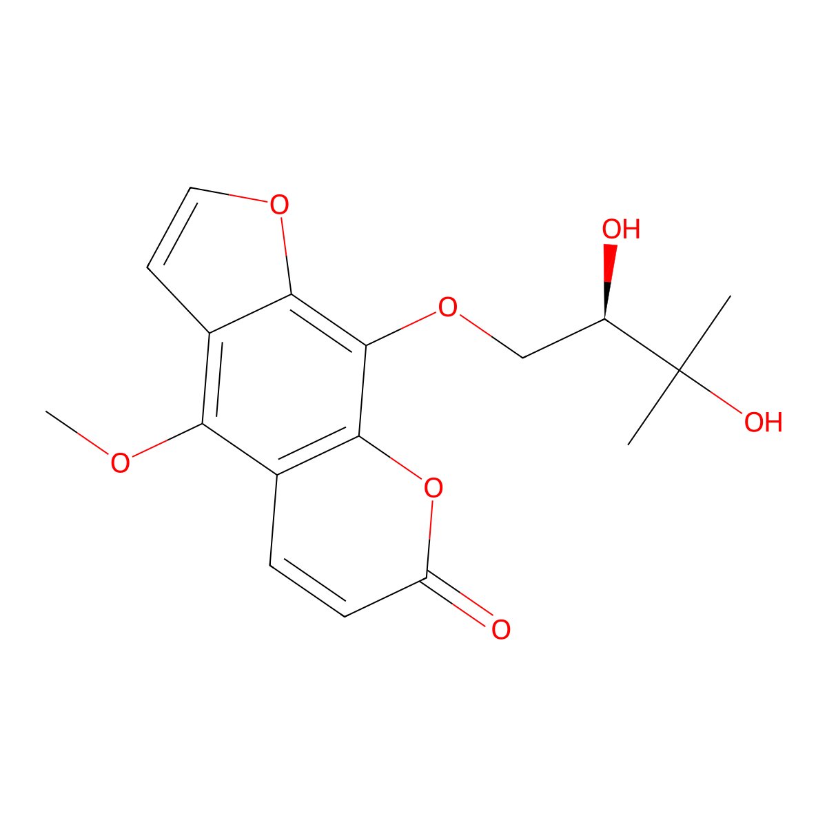 (+)-Byakangelicin molecular structure, CAS 482-25-7