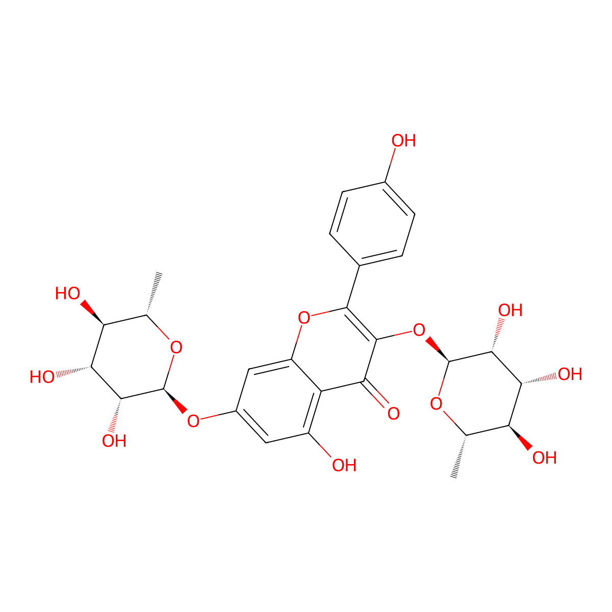 Kaempferitrin molecular structure, CAS 482-38-2