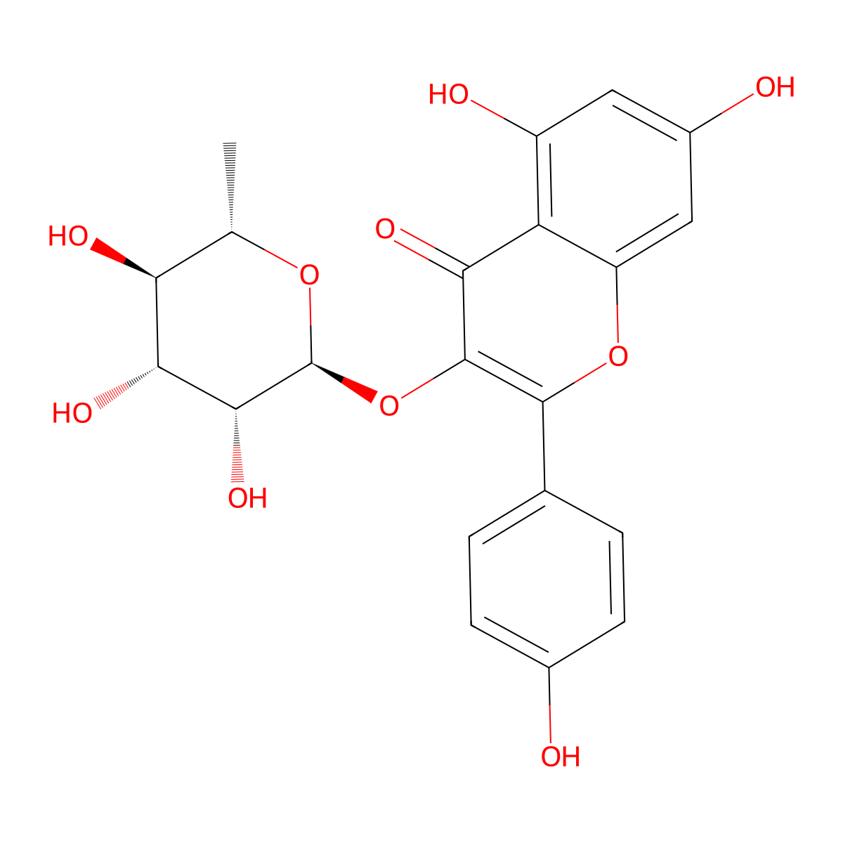 Afzelin molecular structure, CAS 482-39-3