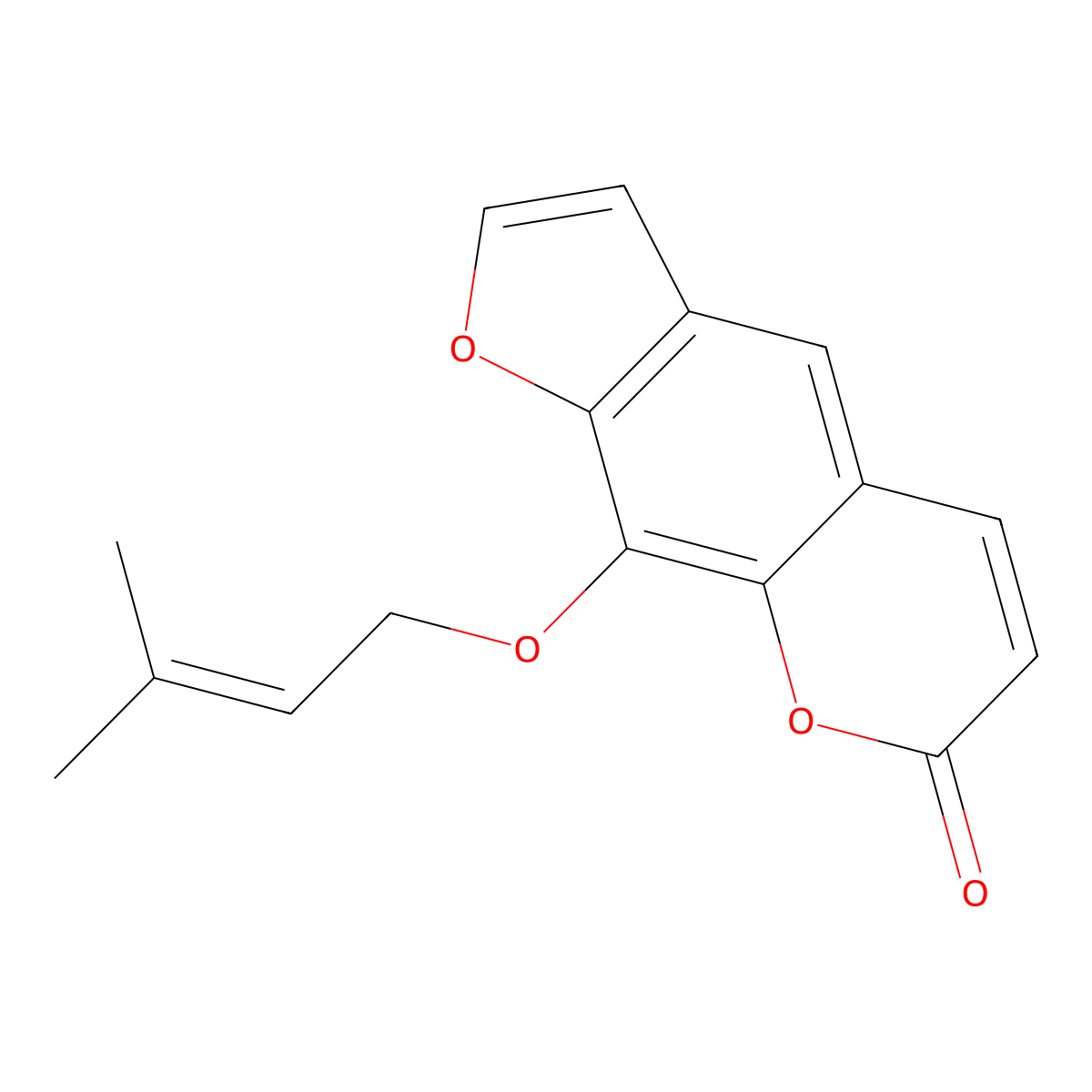 Imperatorin molecular structure, CAS 482-44-0