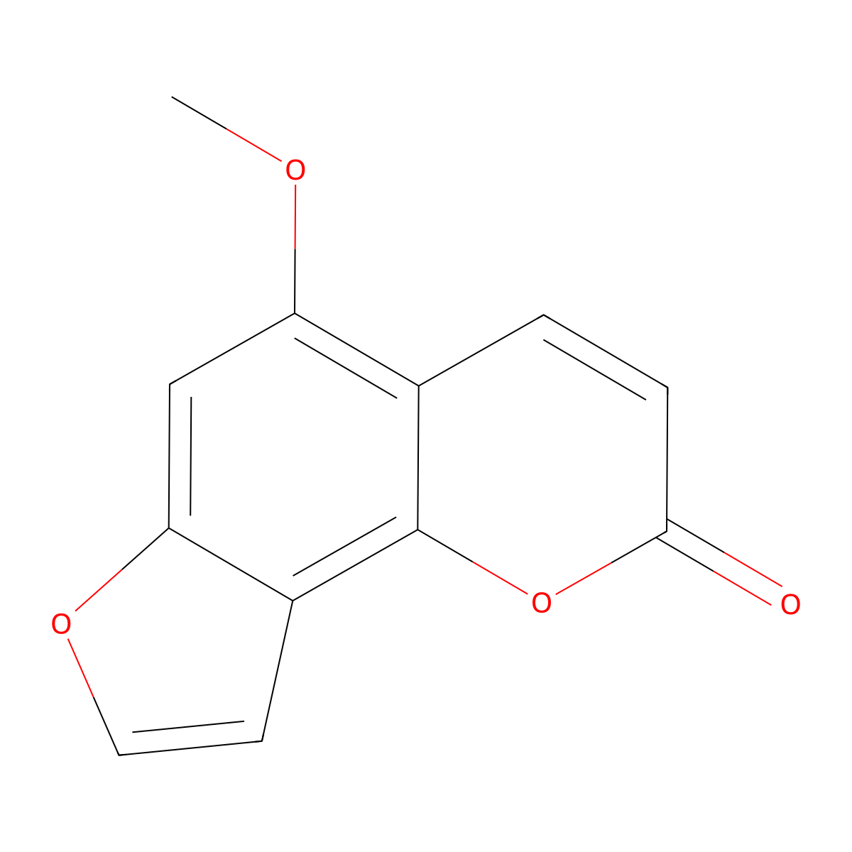 Isobergapten molecular structure, CAS 482-48-4