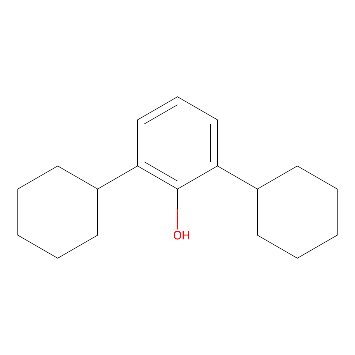 2,6-Dicyclohexylphenol molecular structure, CAS 4821-19-6