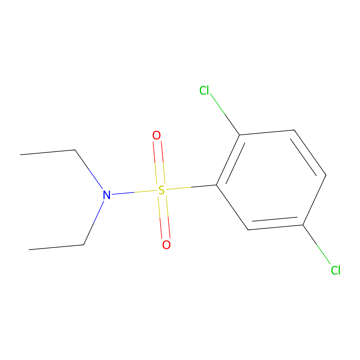 2,5-dichloro-N,N-diethylbenzenesulfonamide molecular structure, CAS 4821-29-8