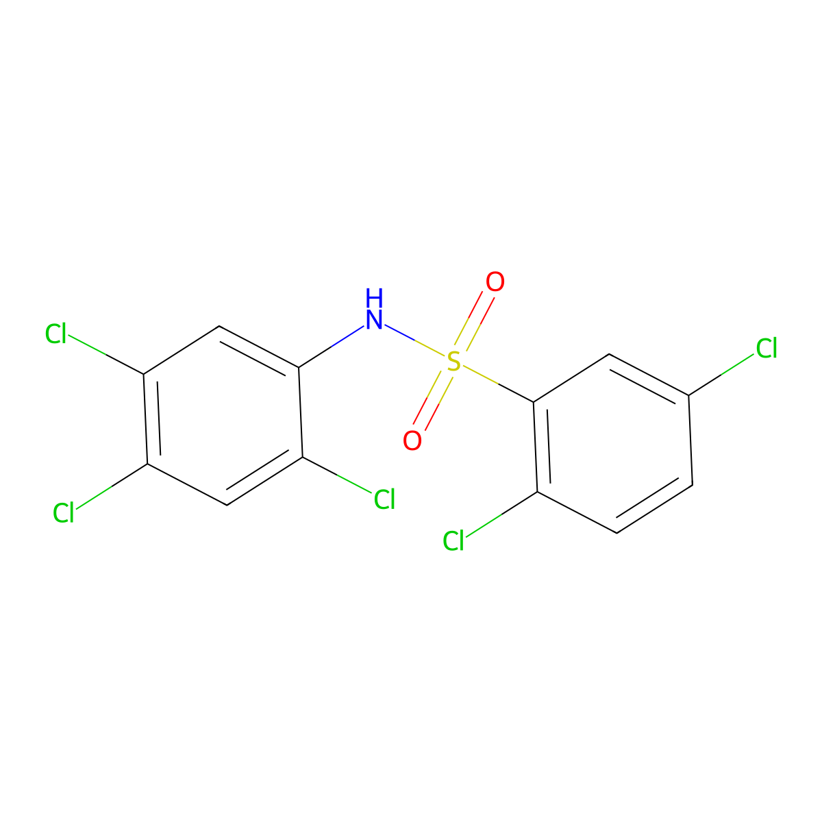 2,5-dichloro-N-(2,4,5-trichlorophenyl)benzenesulfonamide molecular structure, CAS 4821-30-1