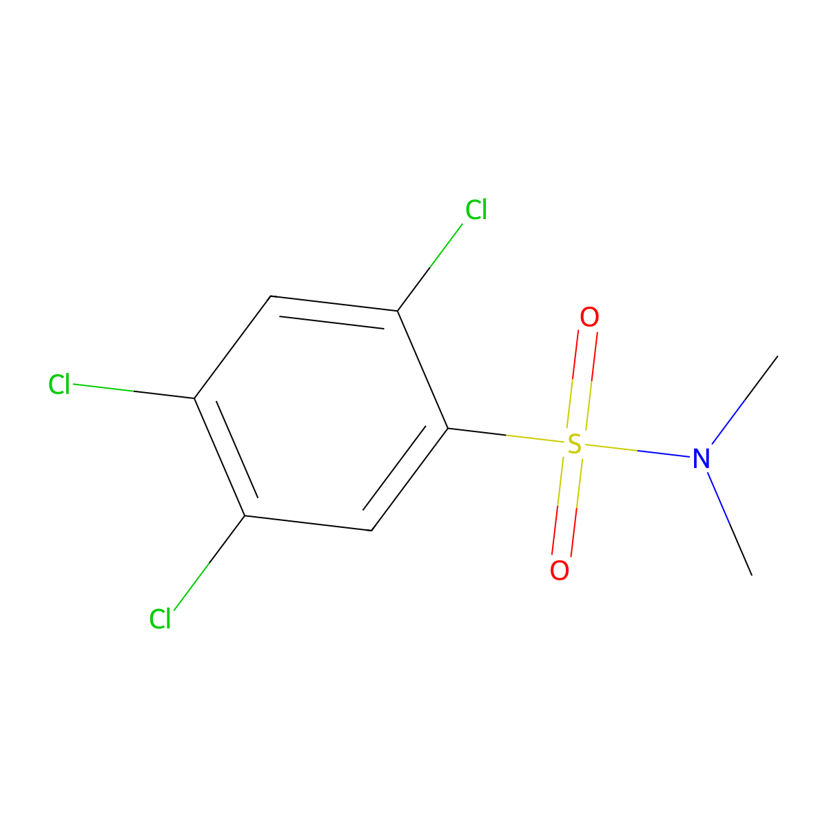 Dimethyl[(2,4,5-trichlorophenyl)sulfonyl]amine molecular structure, CAS 4821-31-2
