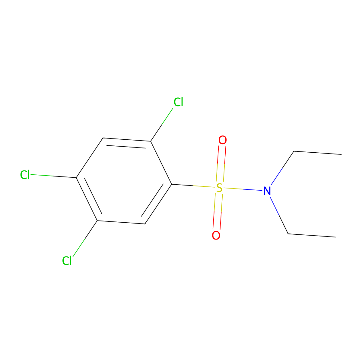 2,4,5-Trichloro-N,N-diethylbenzenesulfonamide molecular structure, CAS 4821-32-3