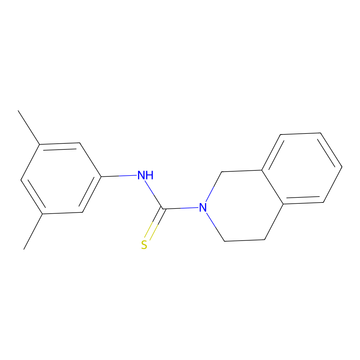 N-(3,5-dimethylphenyl)-3,4-dihydro-1H-isoquinoline-2-carbothioamide molecular structure, CAS 482292-26-2