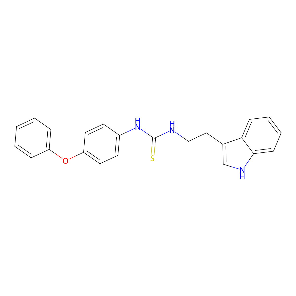 1-[2-(1H-indol-3-yl)ethyl]-3-(4-phenoxyphenyl)thiourea molecular structure, CAS 482299-33-2