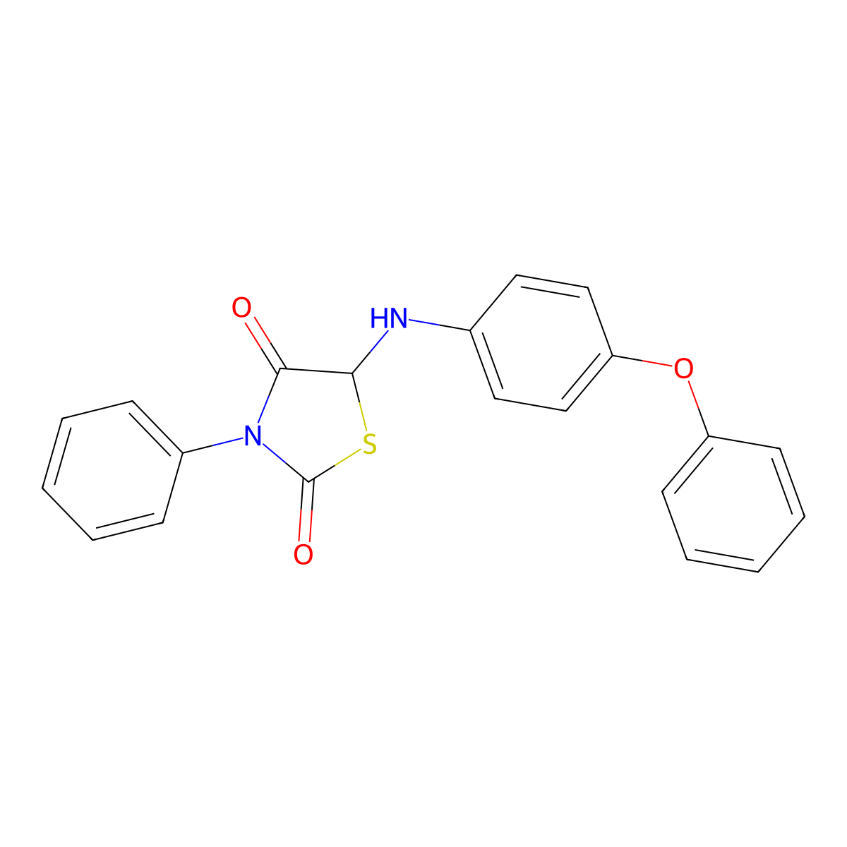 5-(4-Phenoxyanilino)-3-phenyl-1,3-thiazolidine-2,4-dione molecular structure, CAS 4823-25-0