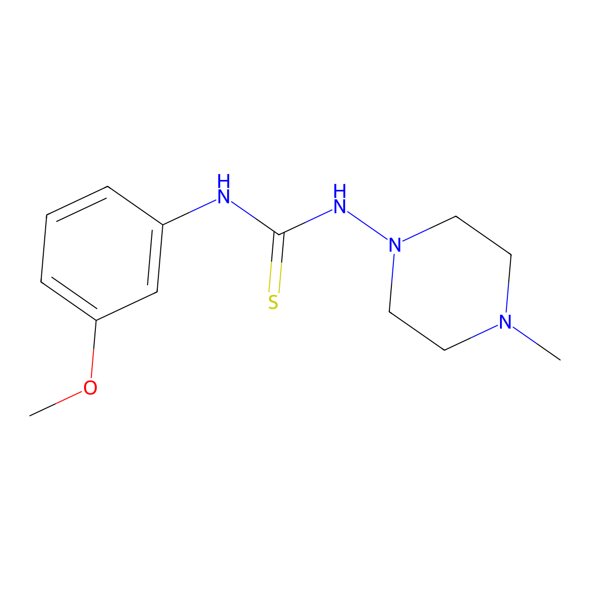1-(3-Methoxyphenyl)-3-(4-methylpiperazin-1-yl)thiourea molecular structure, CAS 482301-01-9