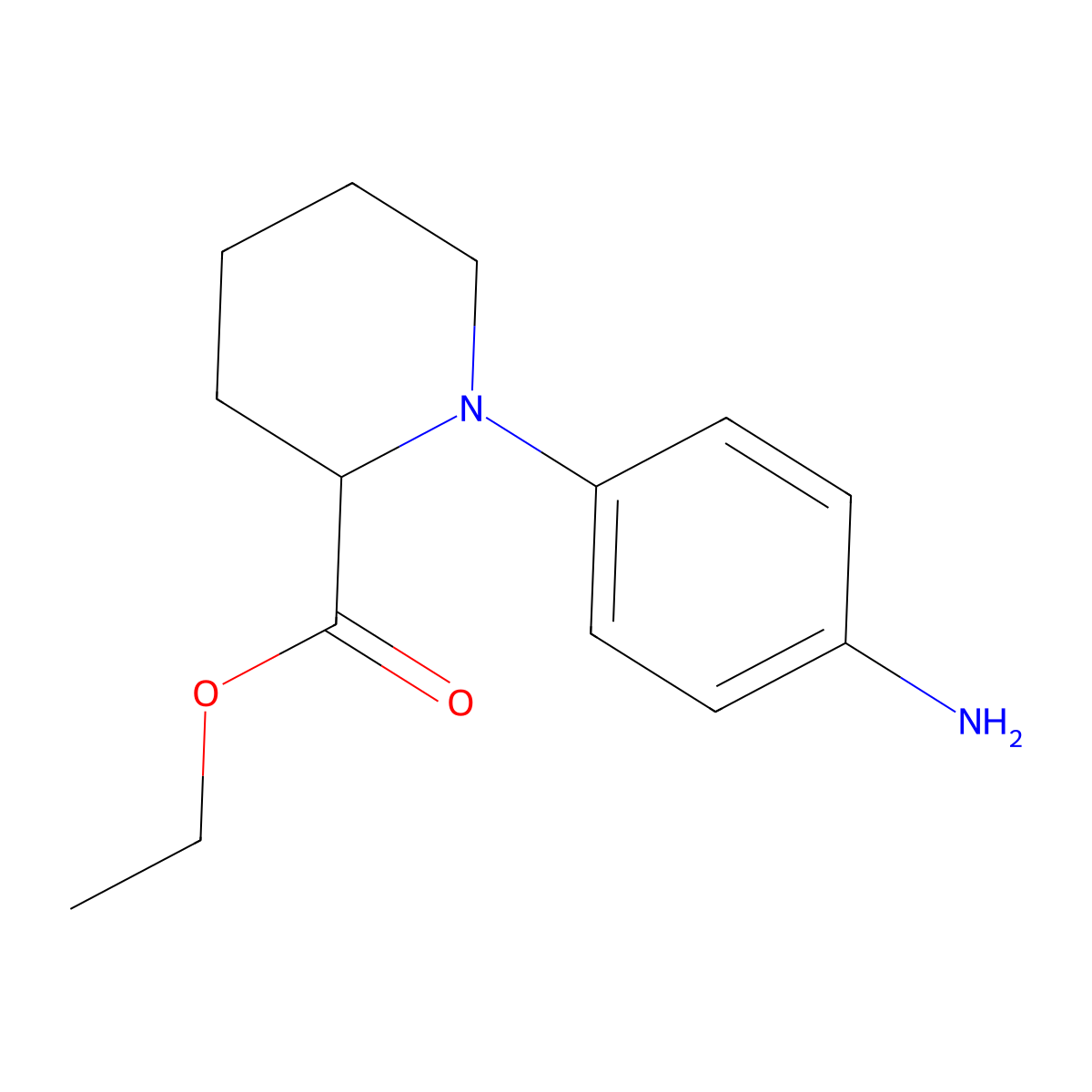 1-(4-Amino-phenyl)-piperidine-2-carboxylic acid ethyl ester molecular structure, CAS 482308-04-3