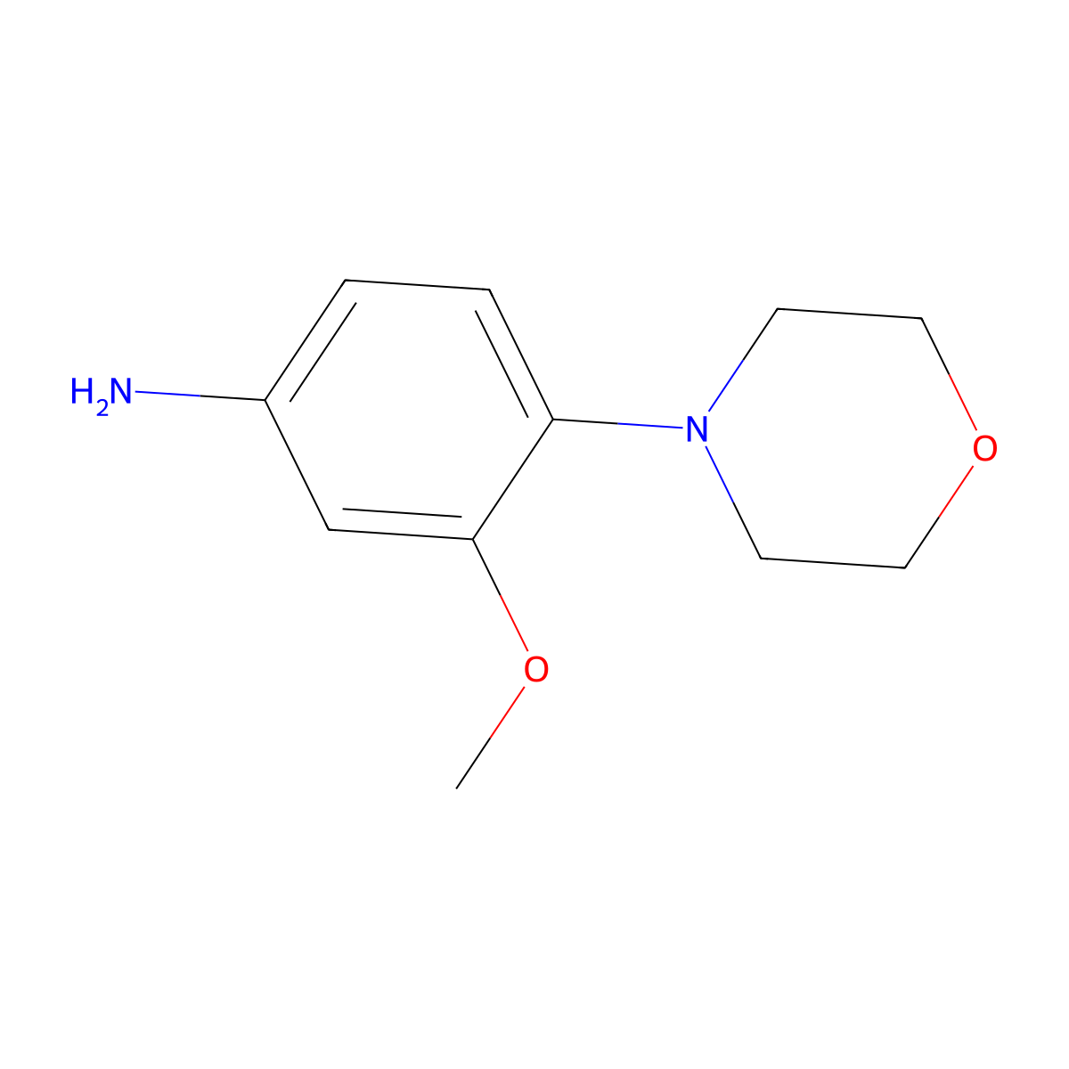 3-Methoxy-4-(morpholin-4-yl)aniline molecular structure, CAS 482308-06-5