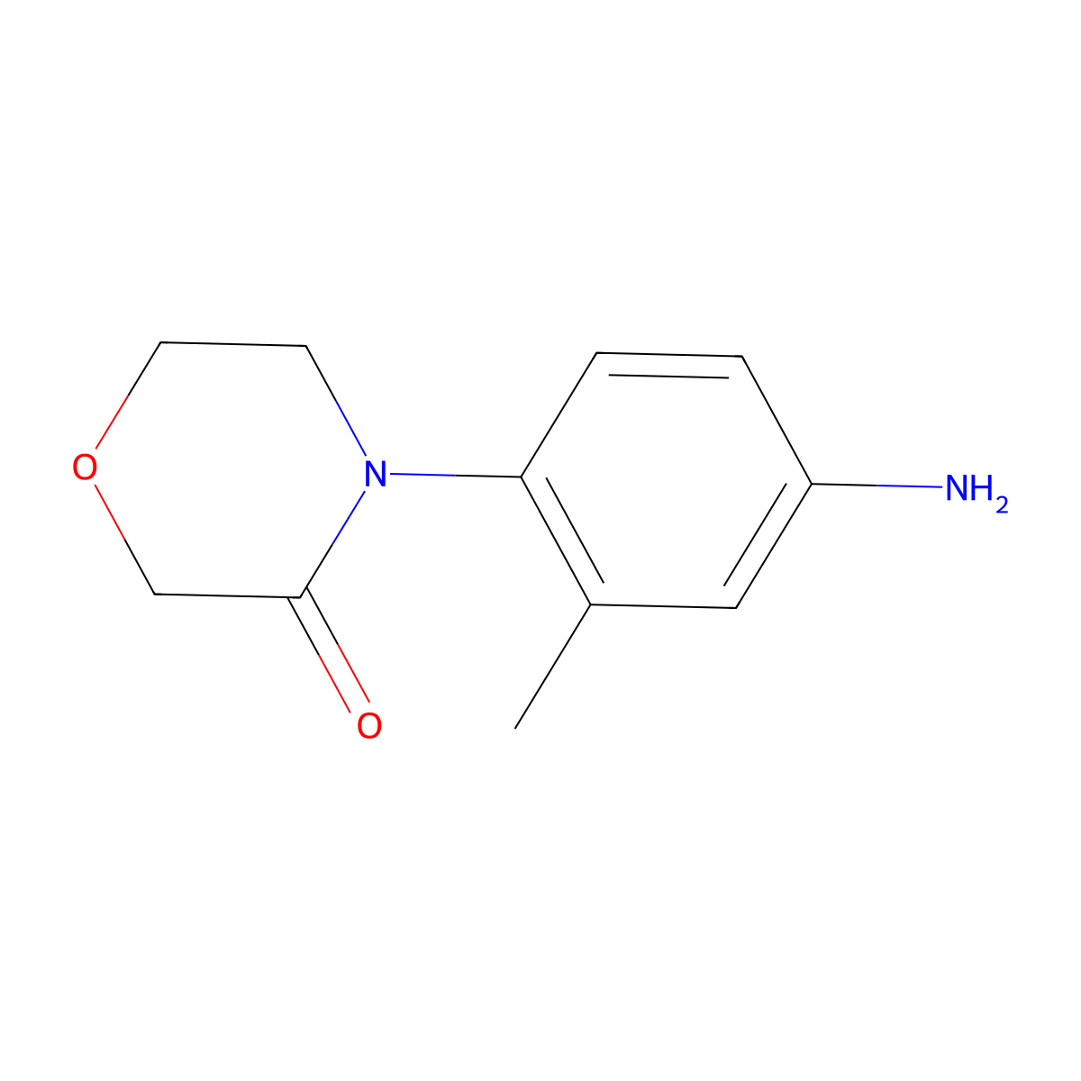 4-(4-Amino-2-methylphenyl)morpholin-3-one molecular structure, CAS 482308-10-1