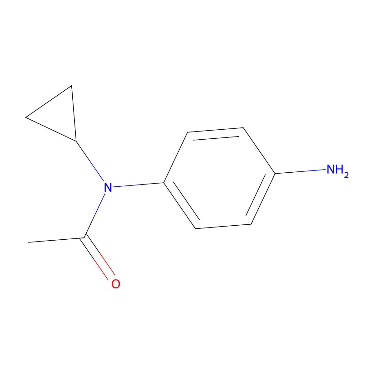 n-(4-Aminophenyl)-n-cyclopropylacetamide molecular structure, CAS 482308-20-3