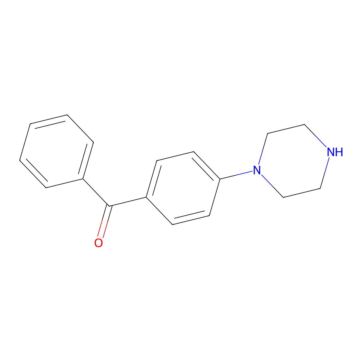 Phenyl(4-piperazin-1-ylphenyl)methanone molecular structure, CAS 482308-61-2