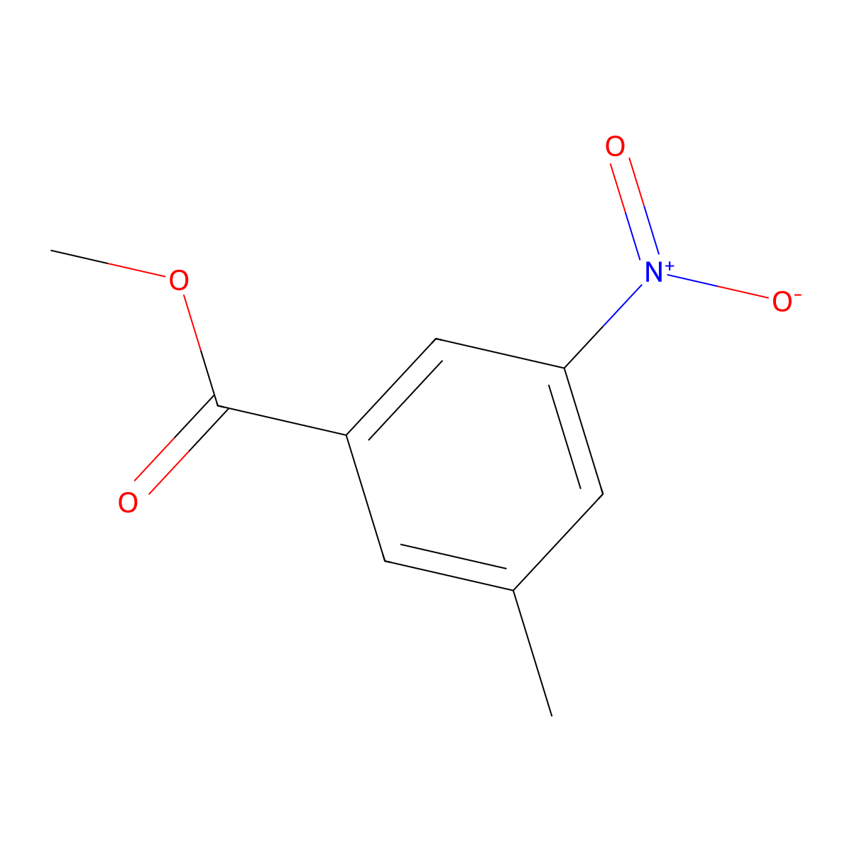 Methyl 3-methyl-5-nitrobenzoate molecular structure, CAS 482311-23-9