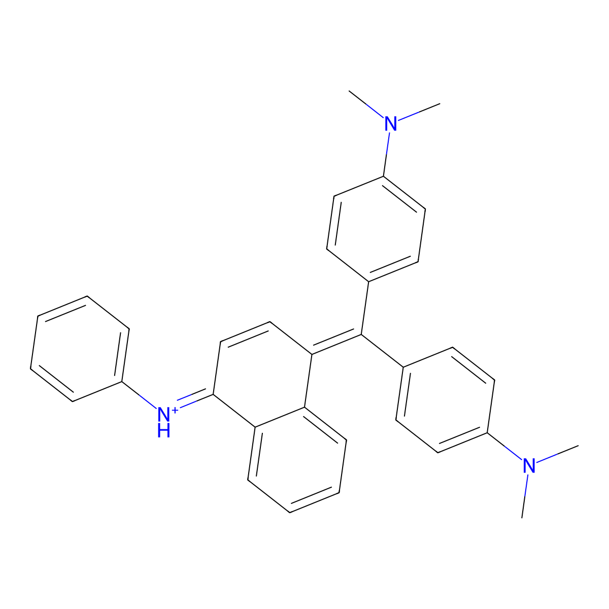 4-{(4-anilinonaphthalen-1-yl)[4-(dimethylamino)phenyl]methylidene}-N,N-dimethylcyclohexa-2,5-dien-1-iminium molecular structure, CAS 48232-56-0