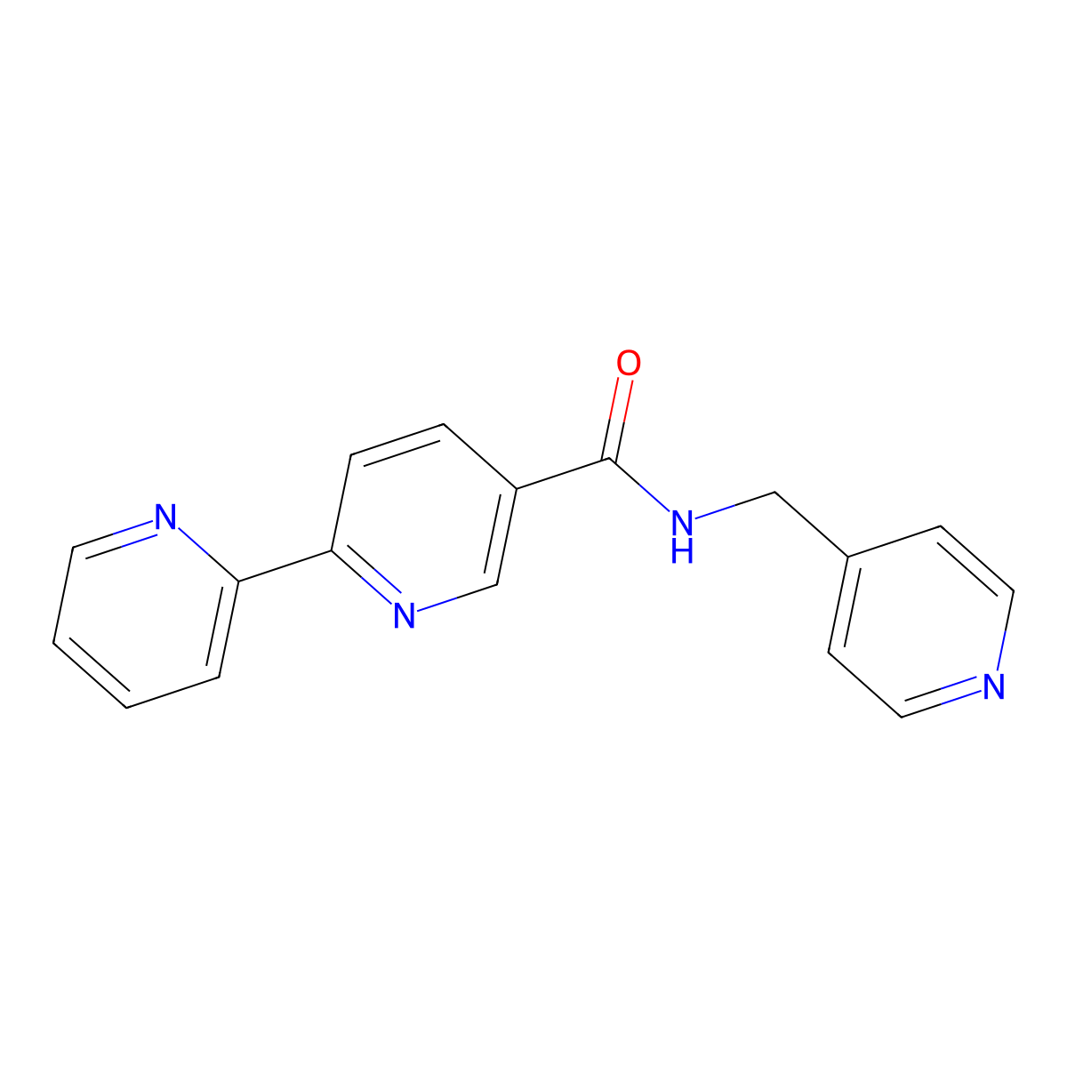 N-(4-pyridinylmethyl)-[2,2'-Bipyridine]-5-carboxamide molecular structure, CAS 482324-25-4