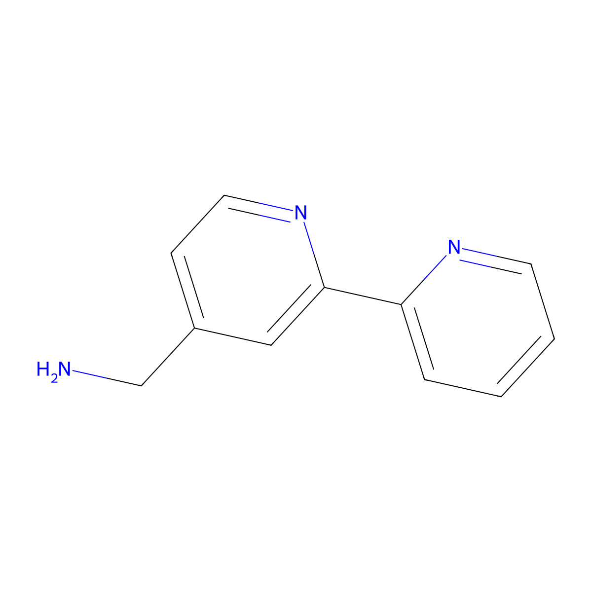 [2,2'-Bipyridin]-4-ylmethanamine molecular structure, CAS 482324-98-1