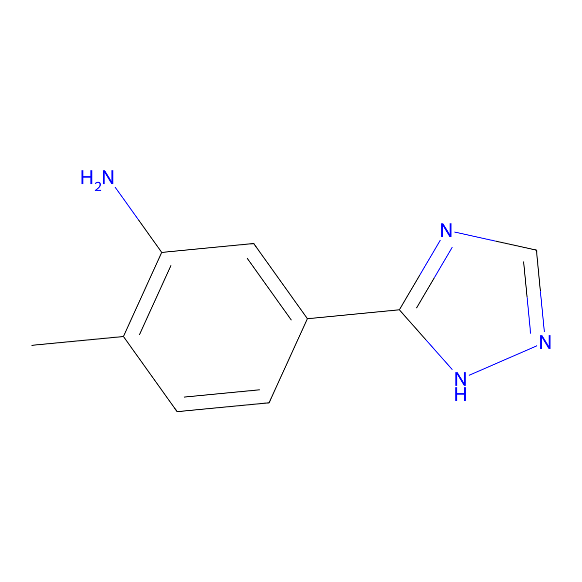 2-Methyl-5-(4H-[1,2,4]triazol-3-yl)-phenylamine molecular structure, CAS 482344-75-2