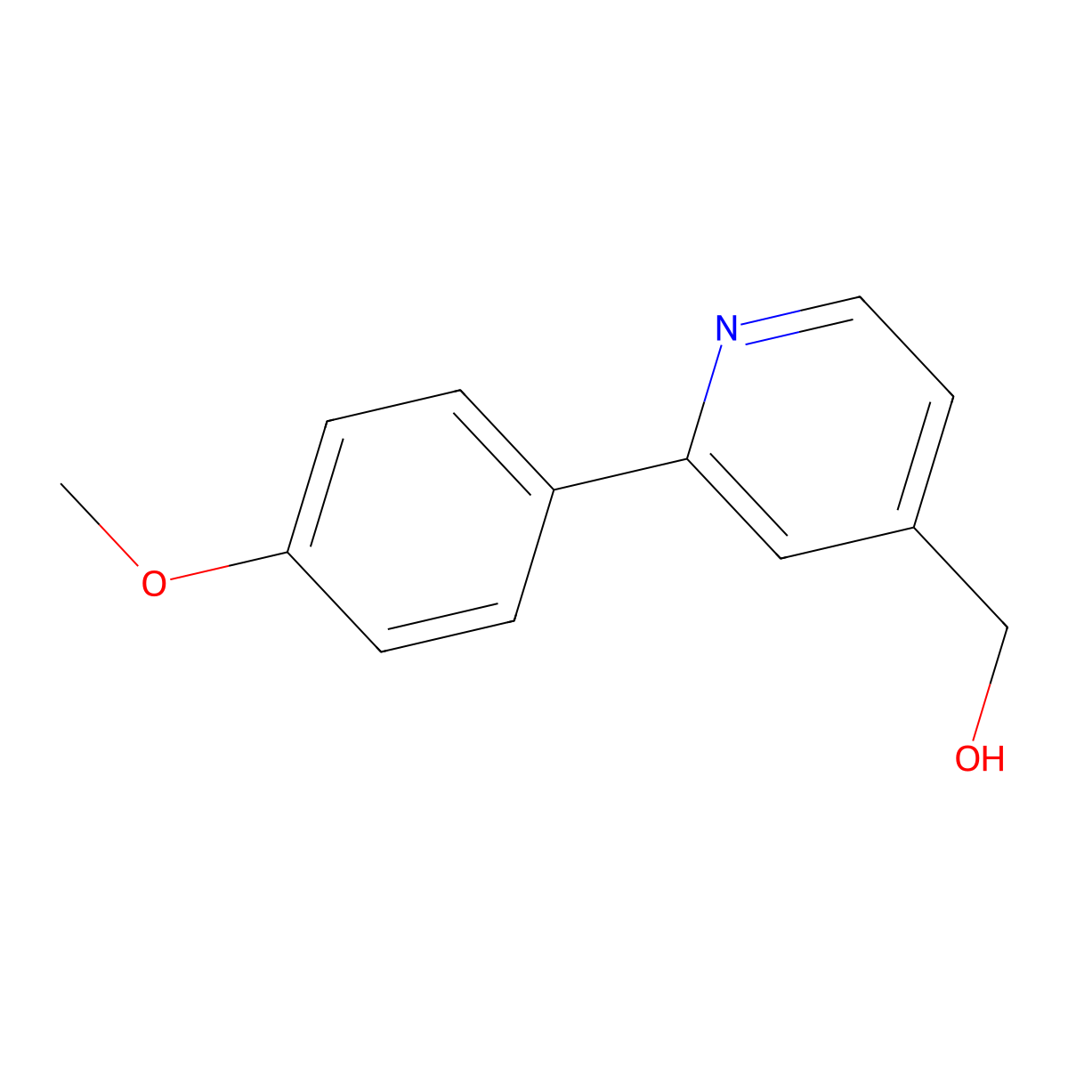 2-(4-Methoxyphenyl)-4-pyridinemethanol molecular structure, CAS 482376-02-3