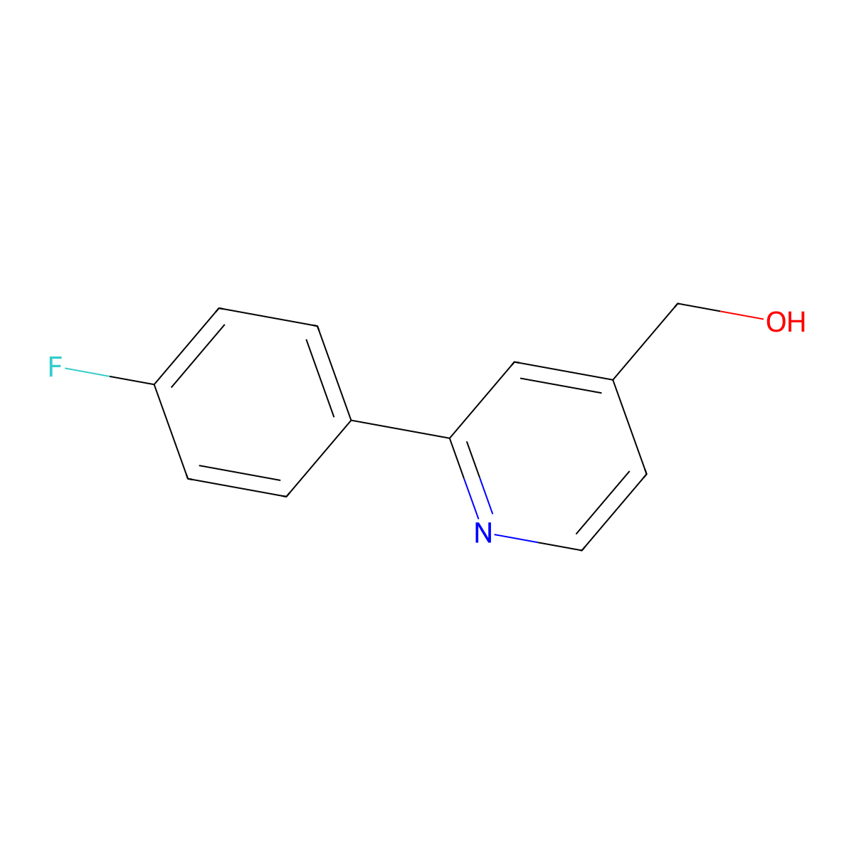 2-(4-Fluorophenyl)pyridine-4-methanol molecular structure, CAS 482376-12-5