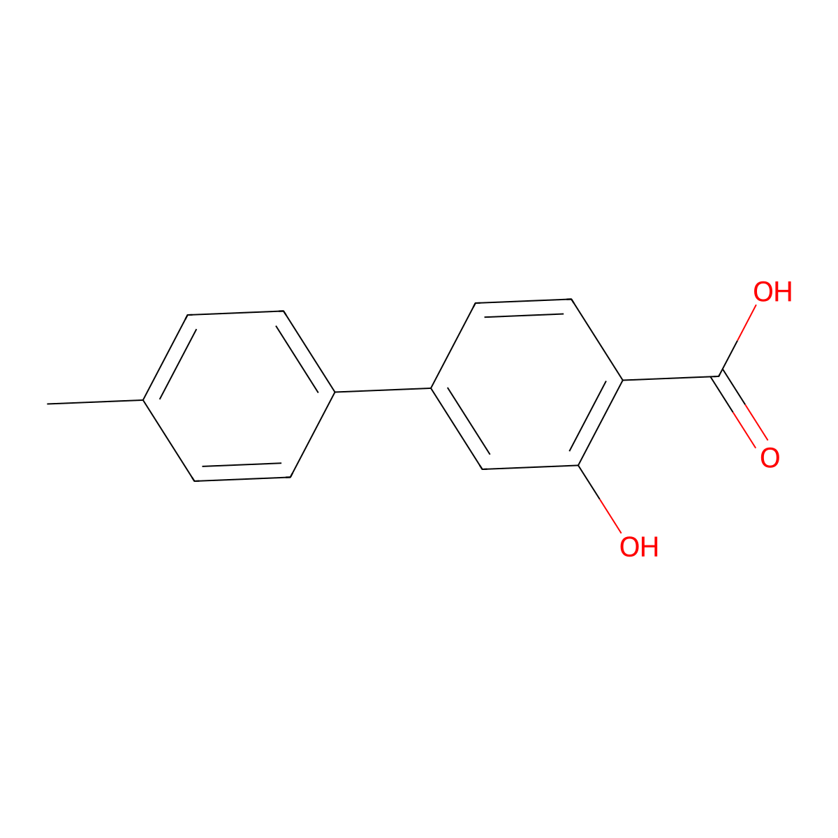 2-Hydroxy-4-(4-methylphenyl)benzoic acid molecular structure, CAS 482377-67-3