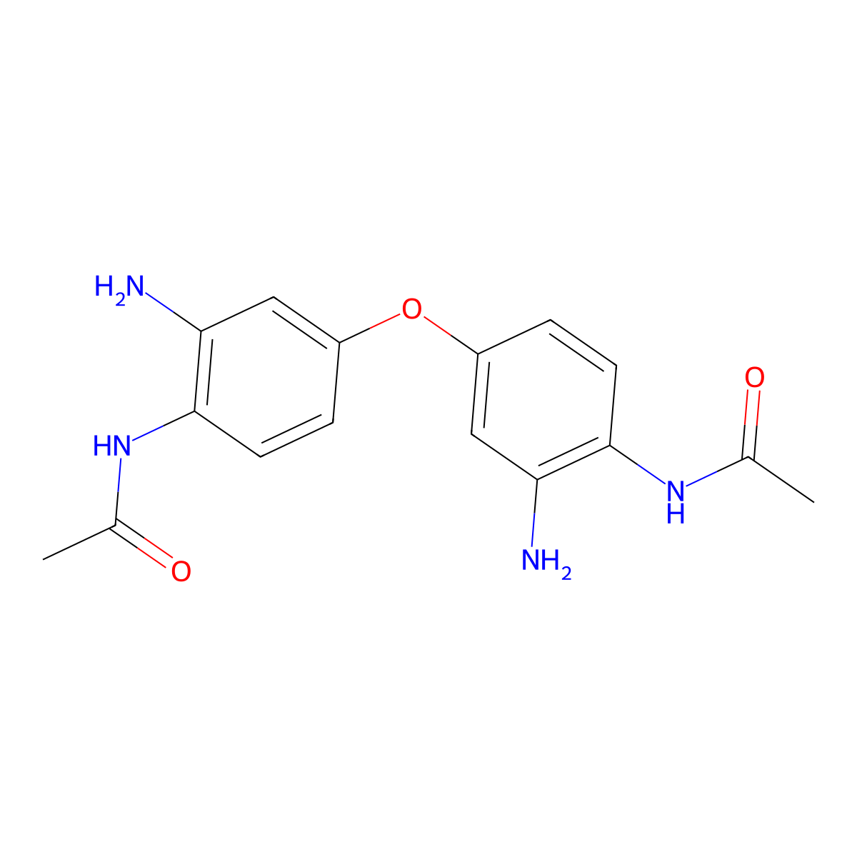 N-{4-[4-(acetylamino)-3-aminophenoxy]-2-aminophenyl}acetamide molecular structure, CAS 4824-81-1
