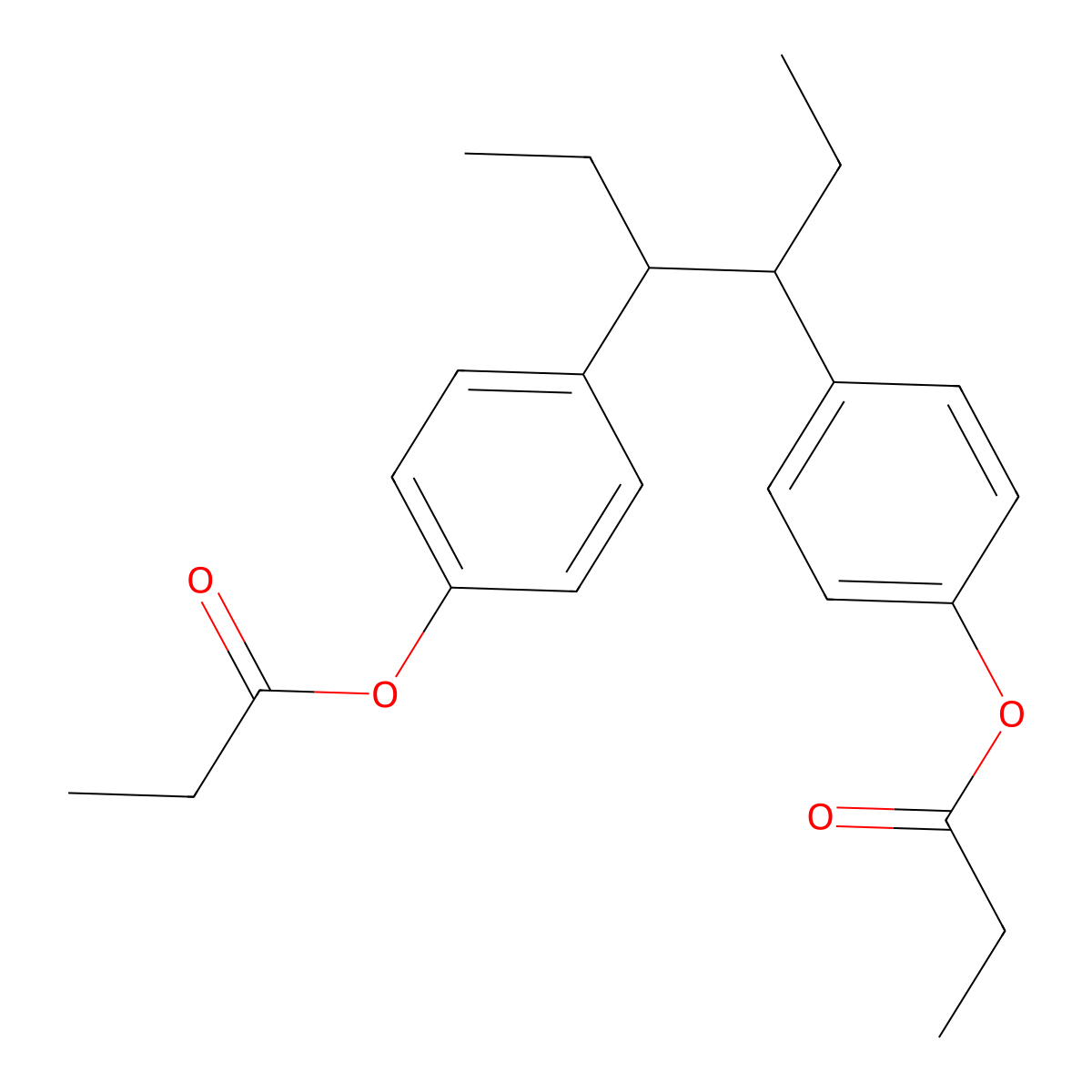 4,4'-(1,2-Diethylethylene)diphenyl dipropionate molecular structure, CAS 4825-53-0