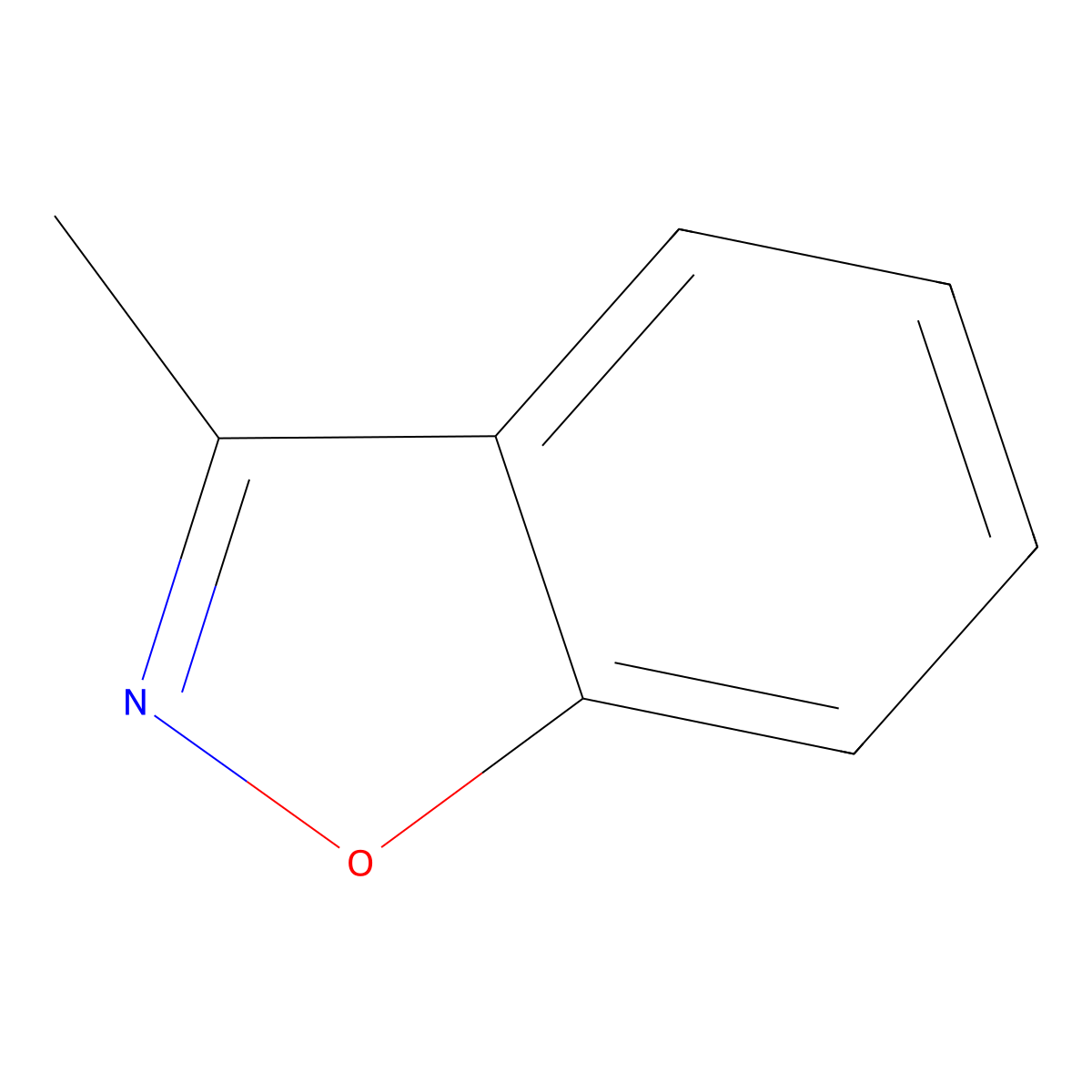 3-Methyl-1,2-benzoxazole molecular structure, CAS 4825-75-6