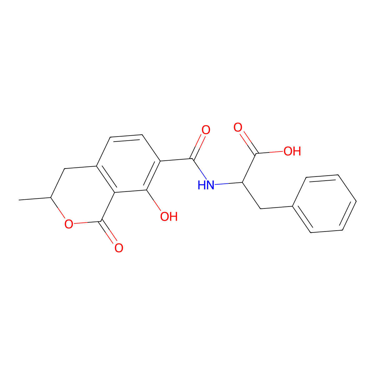 Ochratoxin B molecular structure, CAS 4825-86-9