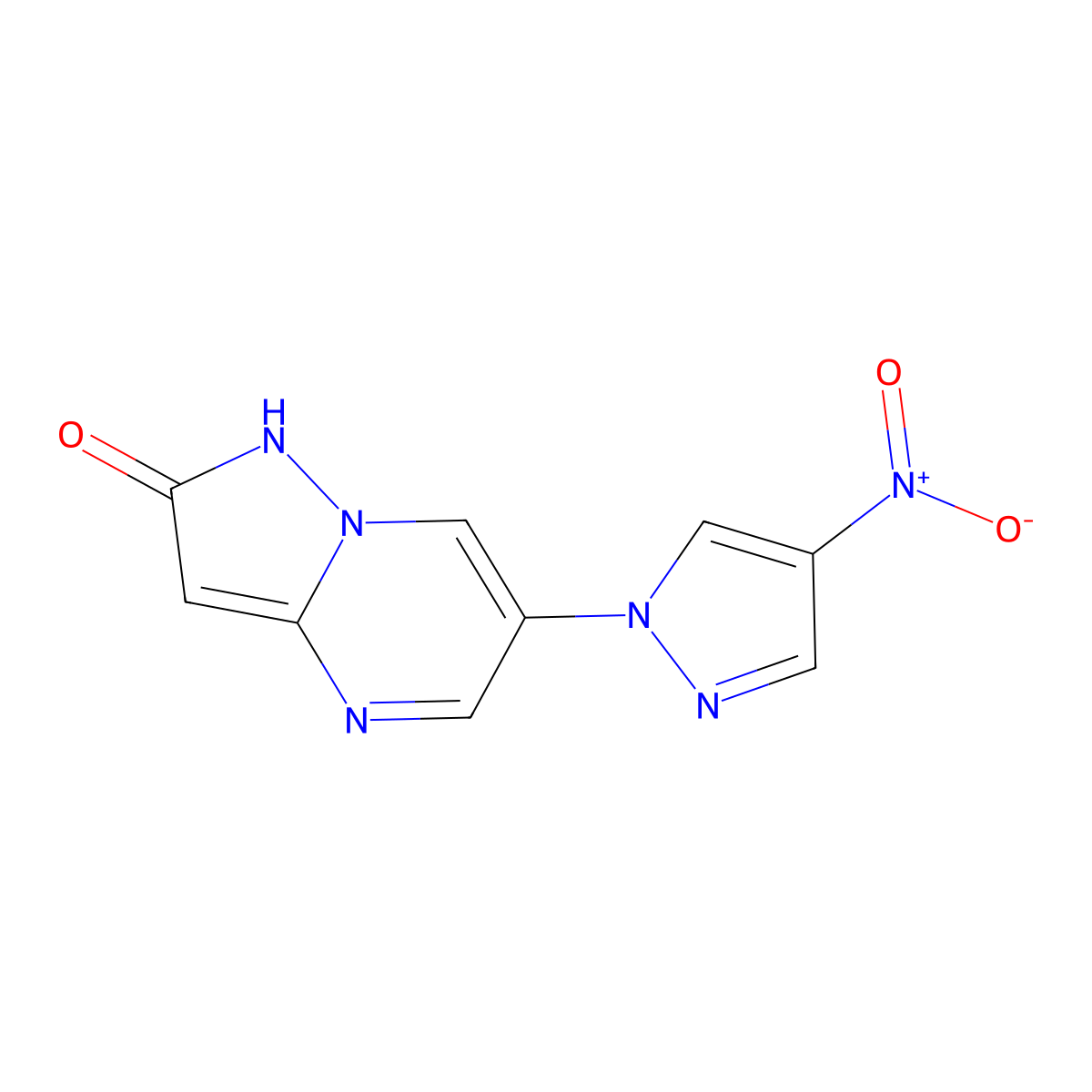 6-(4-nitro-1H-pyrazol-1-yl)pyrazolo[1,5-a]pyrimidin-2(1H)-one molecular structure, CAS 482573-96-6