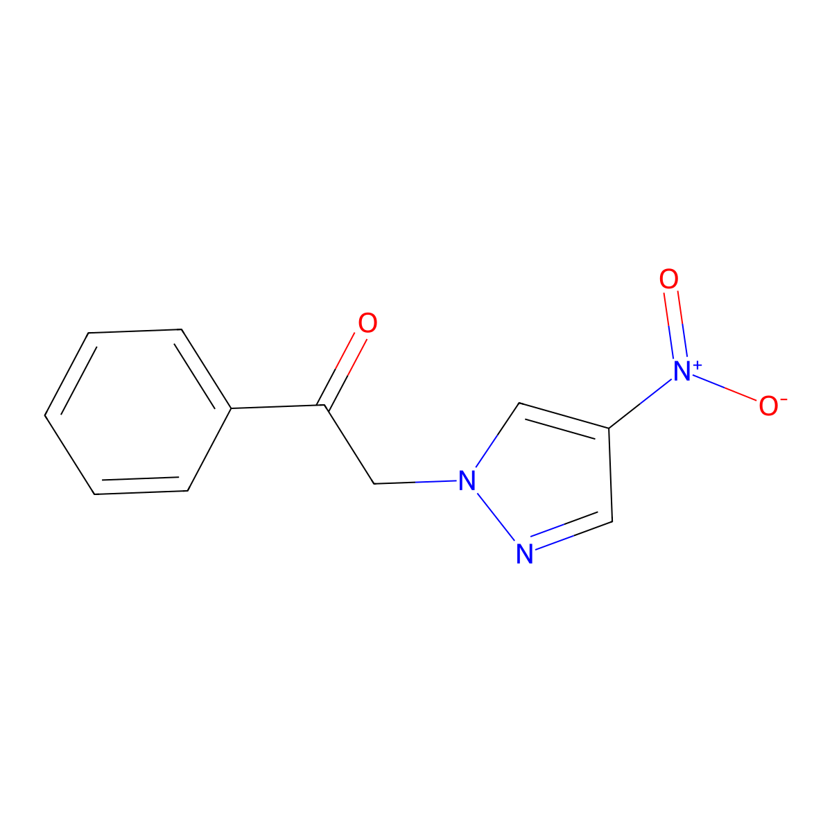 2-(4-Nitro-1H-pyrazol-1-yl)-1-phenylethan-1-one molecular structure, CAS 482573-99-9