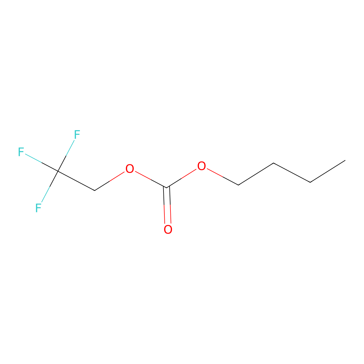 Butyl 2,2,2-trifluoroethyl carbonate molecular structure, CAS 482576-30-7
