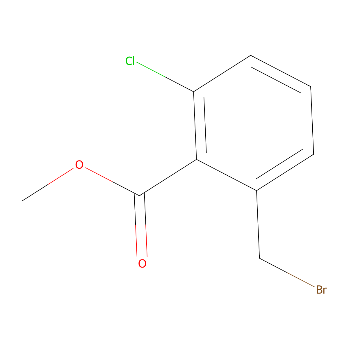 Methyl 2-(bromomethyl)-6-chlorobenzoate molecular structure, CAS 482578-63-2