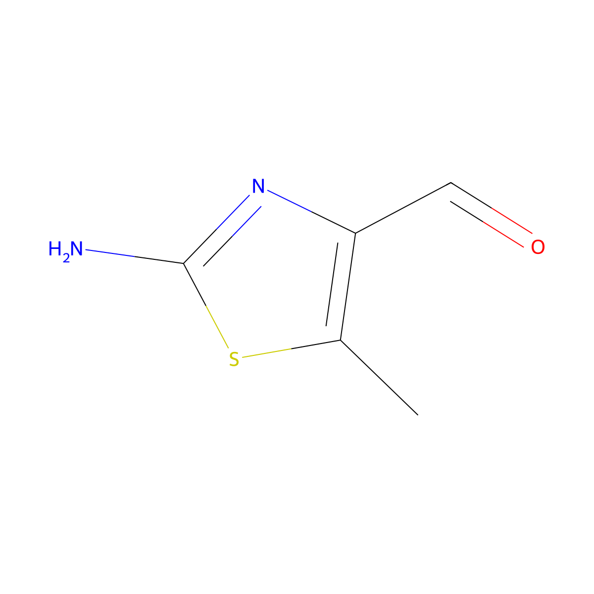 2-Amino-5-methylthiazole-4-carbaldehyde molecular structure, CAS 482584-88-3