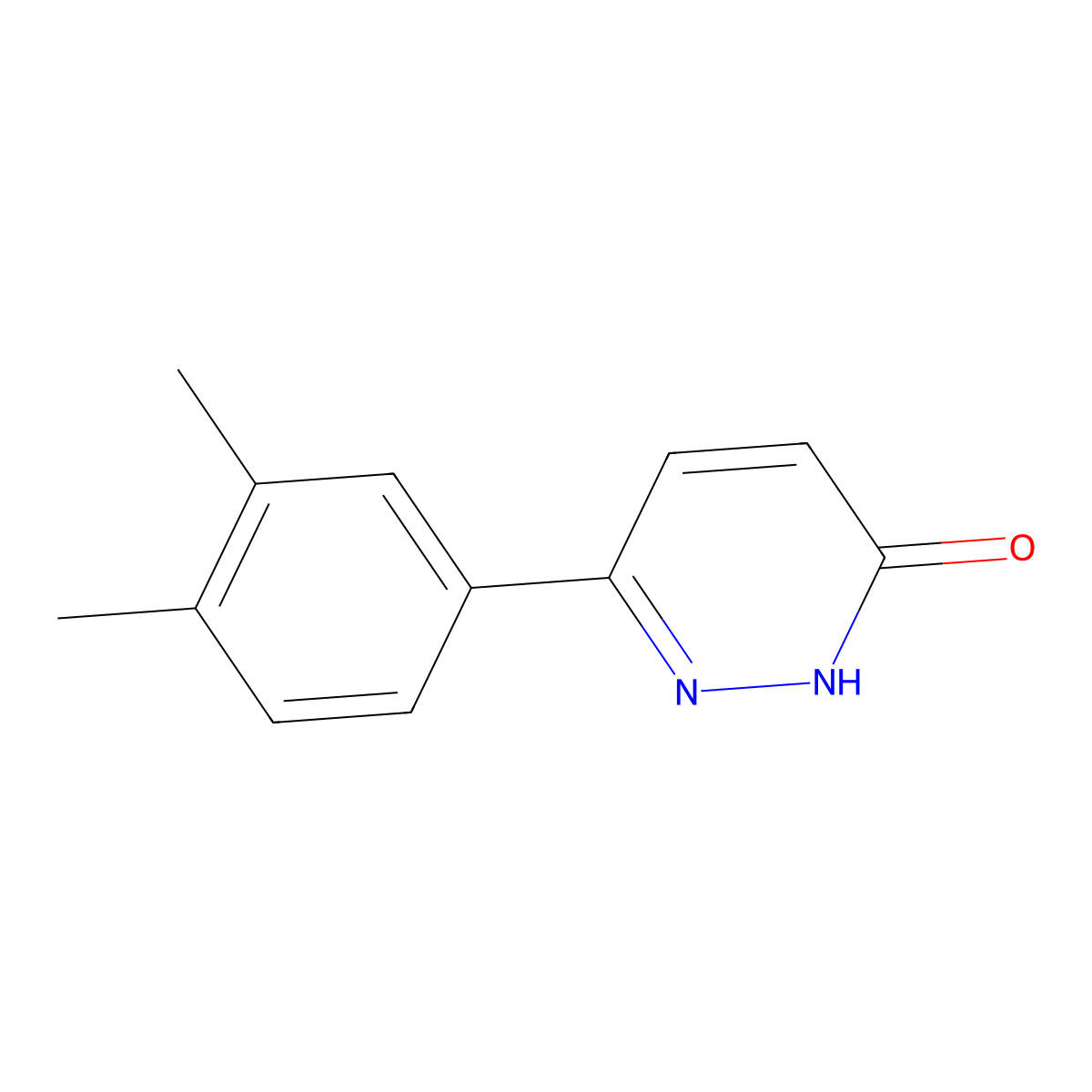 6-(3,4-dimethylphenyl)pyridazin-3(2H)-one molecular structure, CAS 4826-91-9