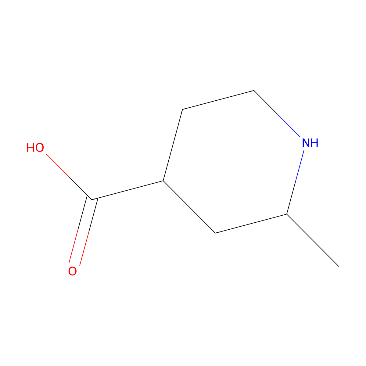 2-Methylpiperidine-4-carboxylic acid molecular structure, CAS 482618-76-8