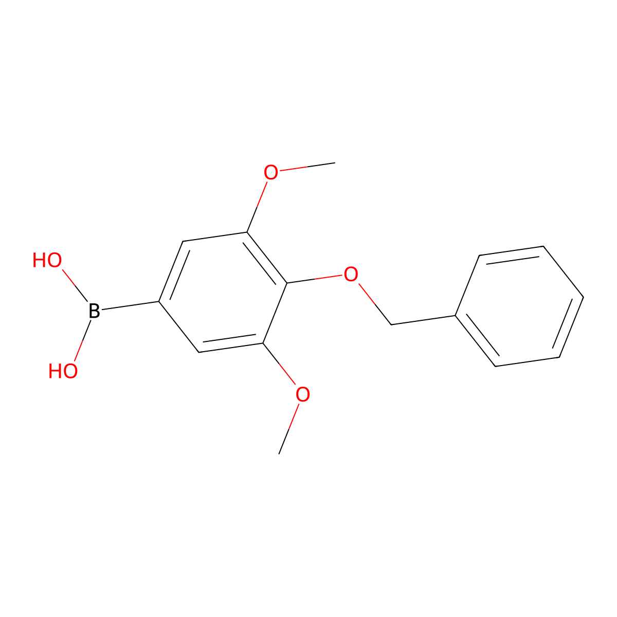 [4-(Benzyloxy)-3,5-dimethoxyphenyl]boronic acid molecular structure, CAS 482627-95-2