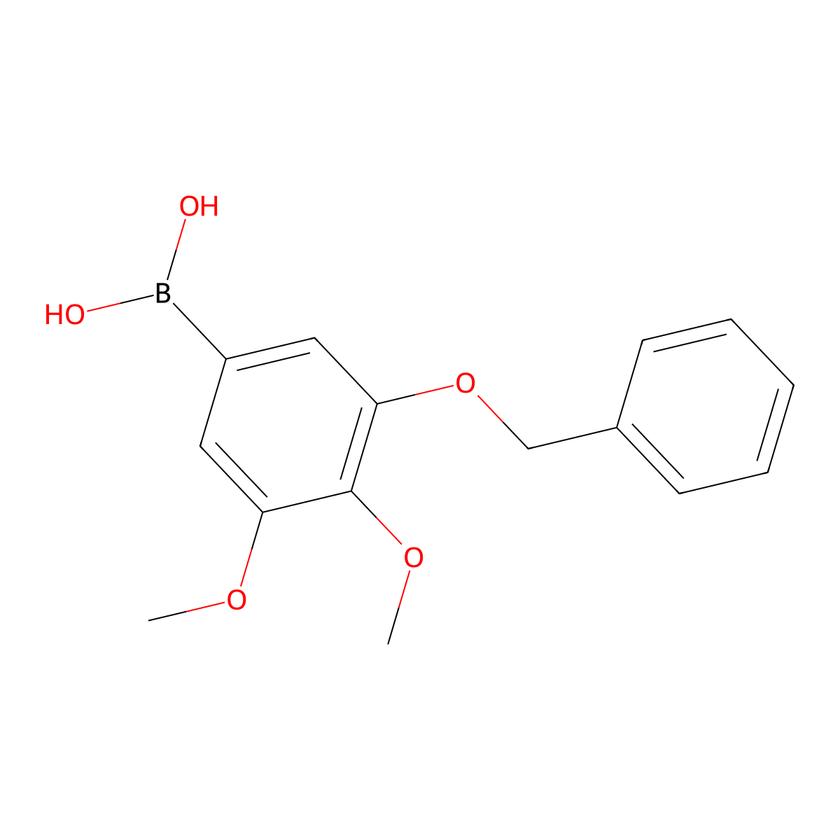 (3-(Benzyloxy)-4,5-dimethoxyphenyl)boronic acid molecular structure, CAS 482628-20-6