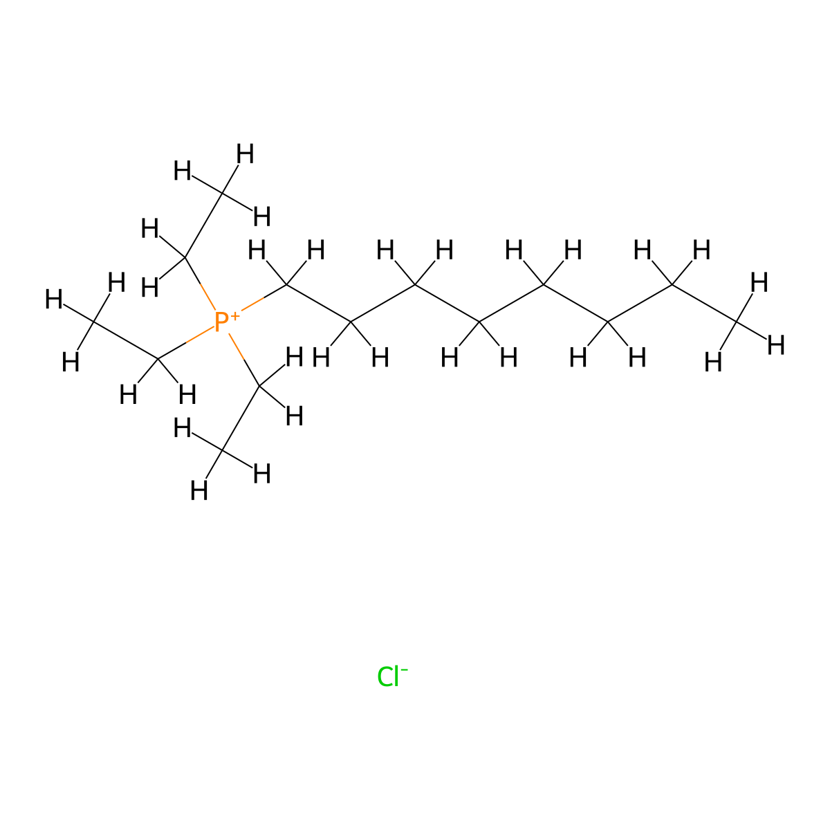Triethyl(octyl)phosphonium chloride molecular structure, CAS 482647-71-2