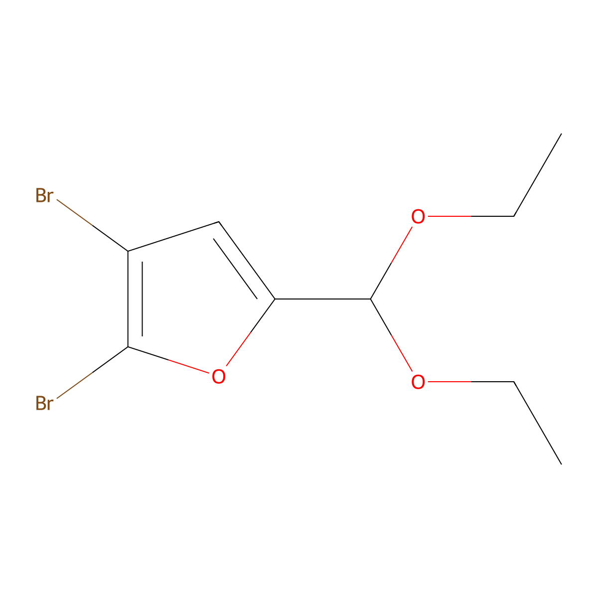 2,3-Dibromo-5-(diethoxymethyl)furan molecular structure, CAS 4828-13-1
