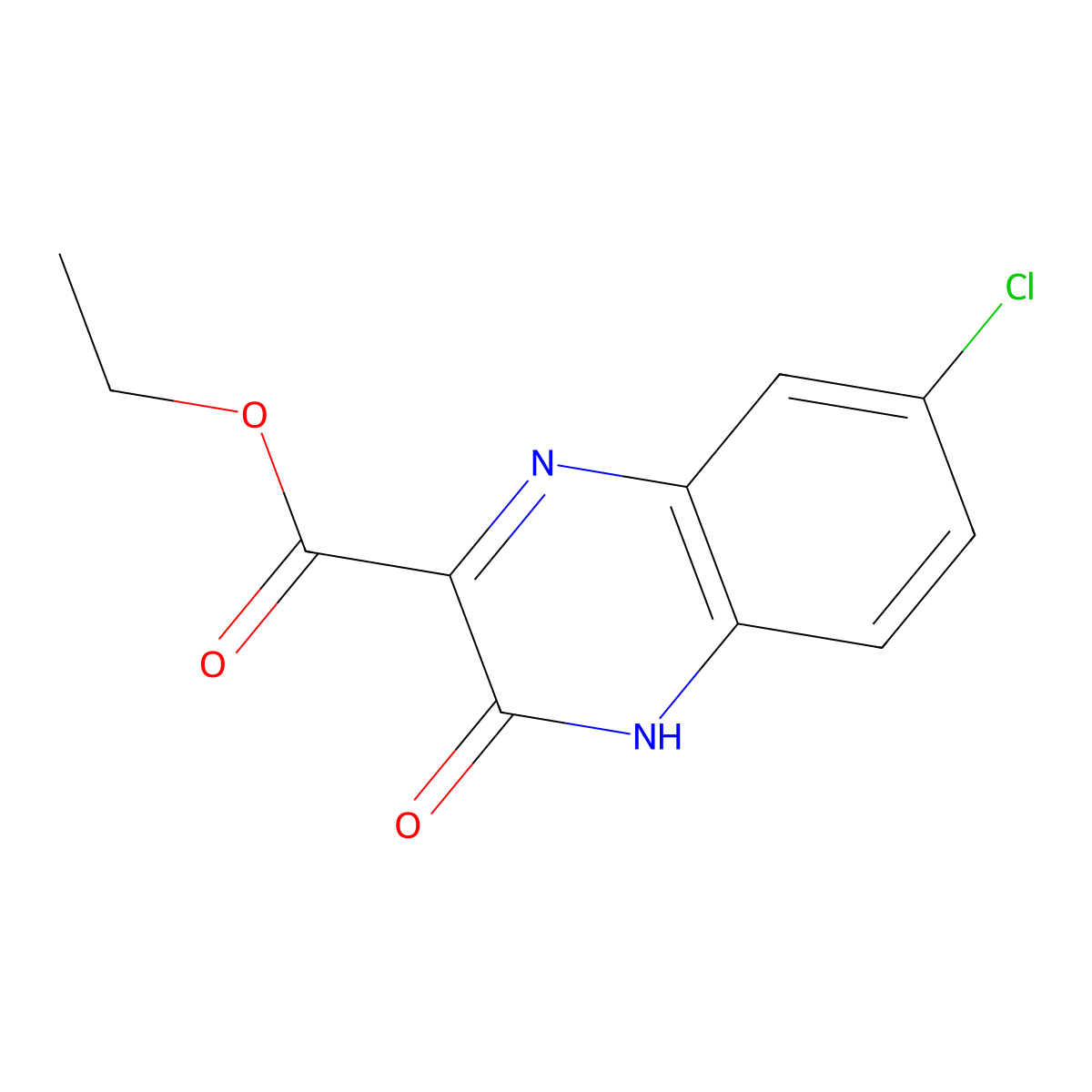 Ethyl 7-chloro-3-oxo-3,4-dihydroquinoxaline-2-carboxylate molecular structure, CAS 4829-67-8