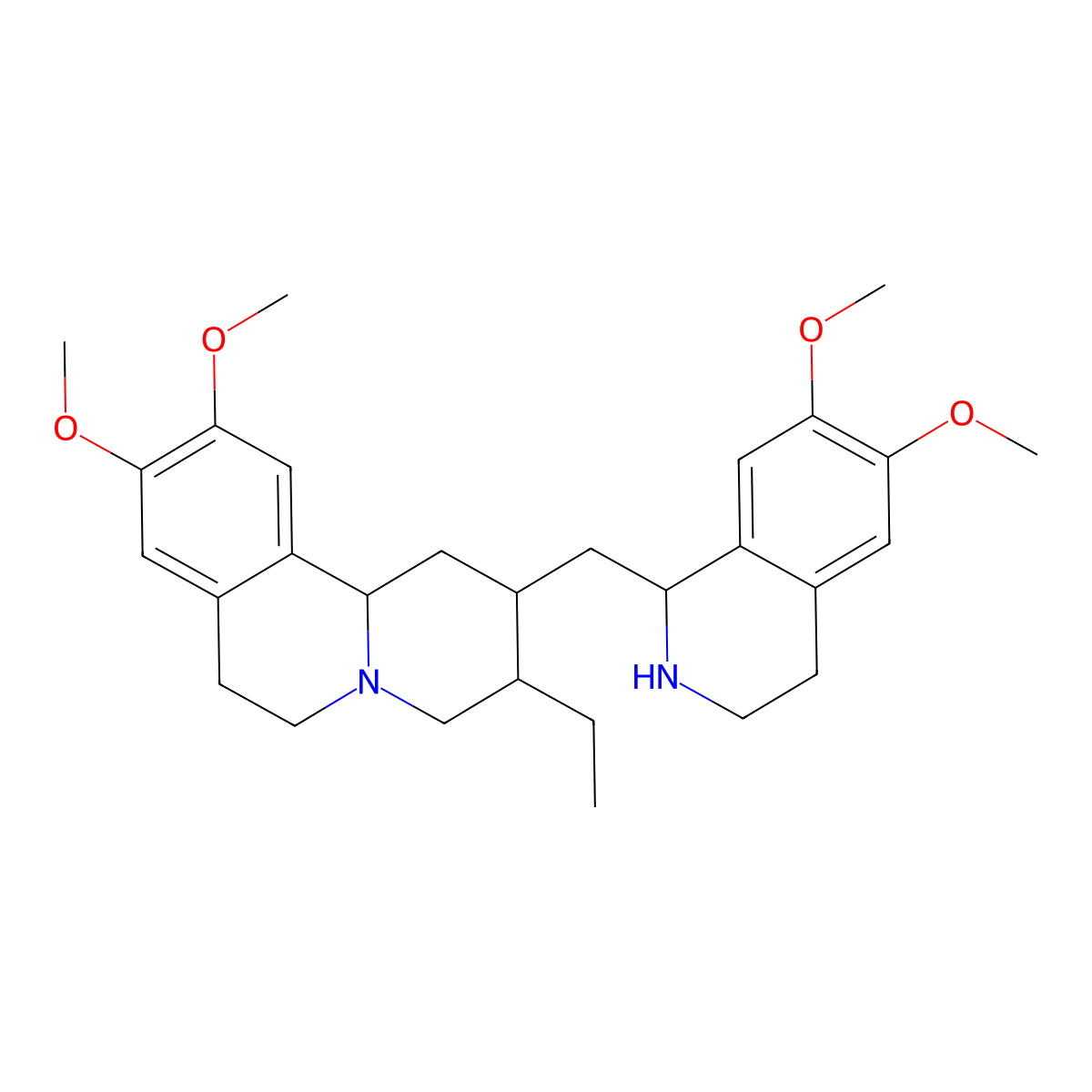 Emetine molecular structure, CAS 483-18-1