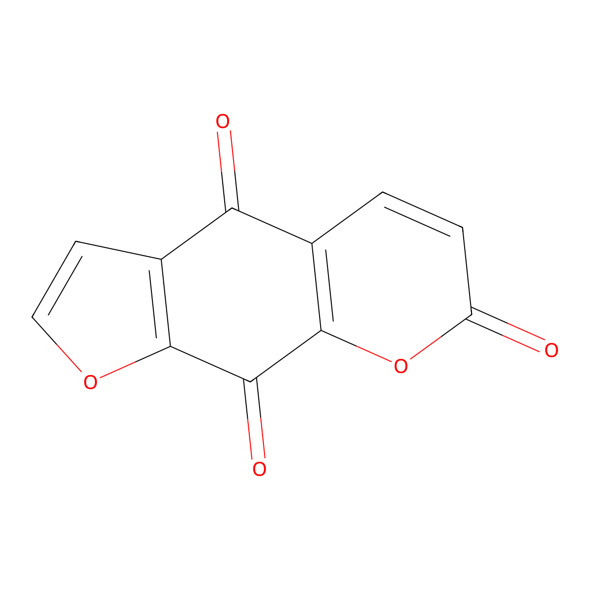4H-Furo(3,2-g)(1)benzopyran-4,7,9-trione molecular structure, CAS 483-36-3