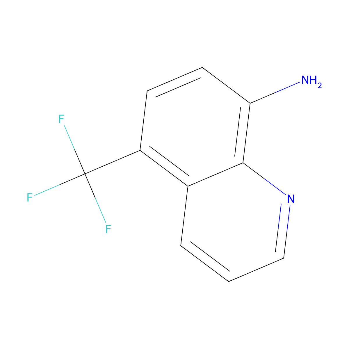 8-Quinolinamine, 5-(trifluoromethyl)- molecular structure, CAS 483-69-2