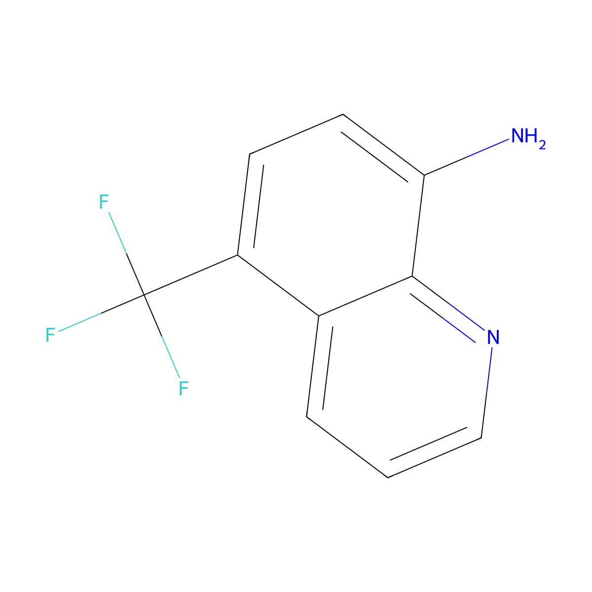 8-Quinolinamine, 5-(trifluoromethyl)- molecular structure, CAS 483-69-2