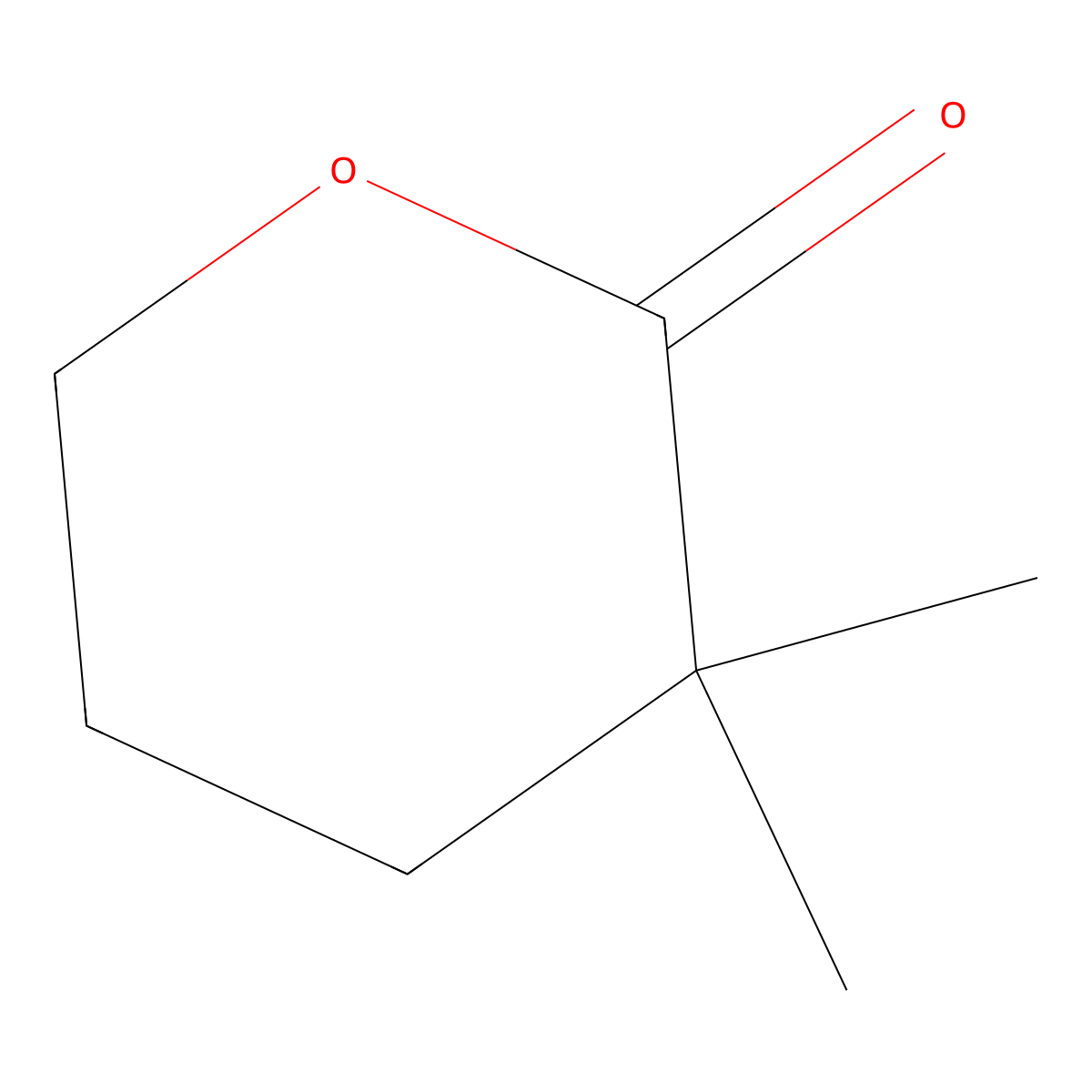 3,3-Dimethyl-tetrahydro-pyran-2-one molecular structure, CAS 4830-05-1