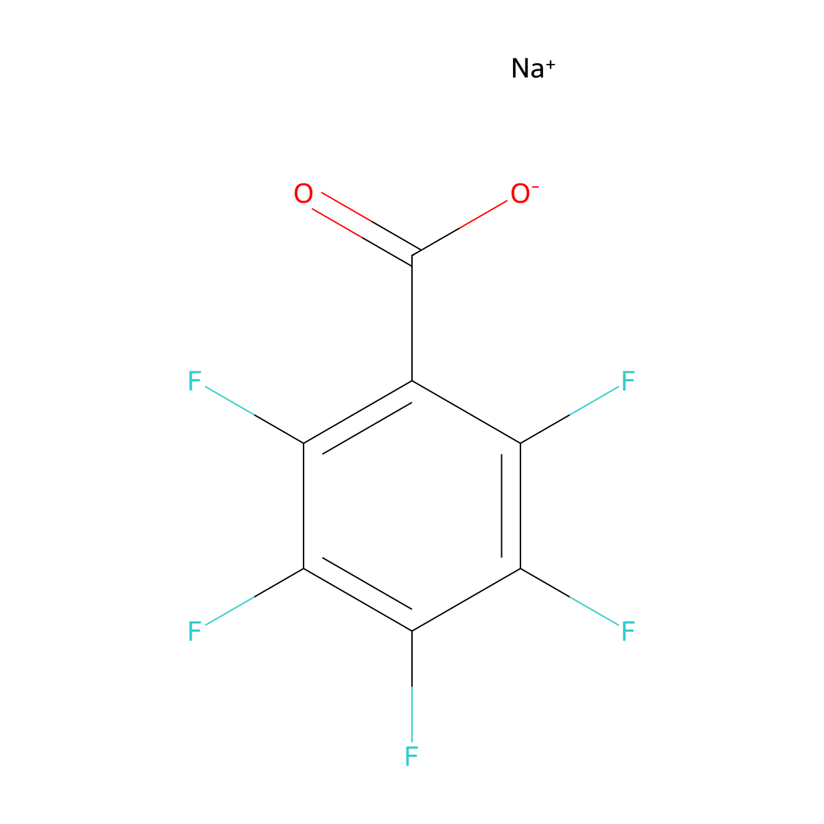 Sodium 2,3,4,5,6-pentafluorobenzoate molecular structure, CAS 4830-57-3